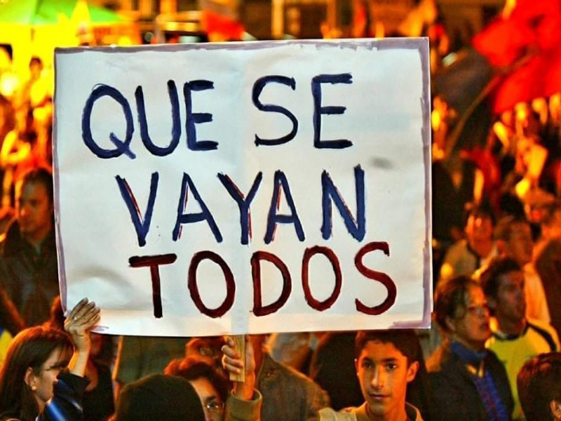 La decrepitud de la política y que se vayan todos.