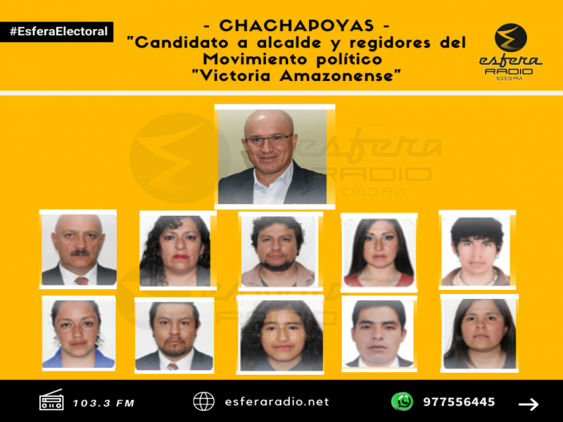 Mario Torrejón y su lista con la que pretende llegar al municipio chachapoyano.