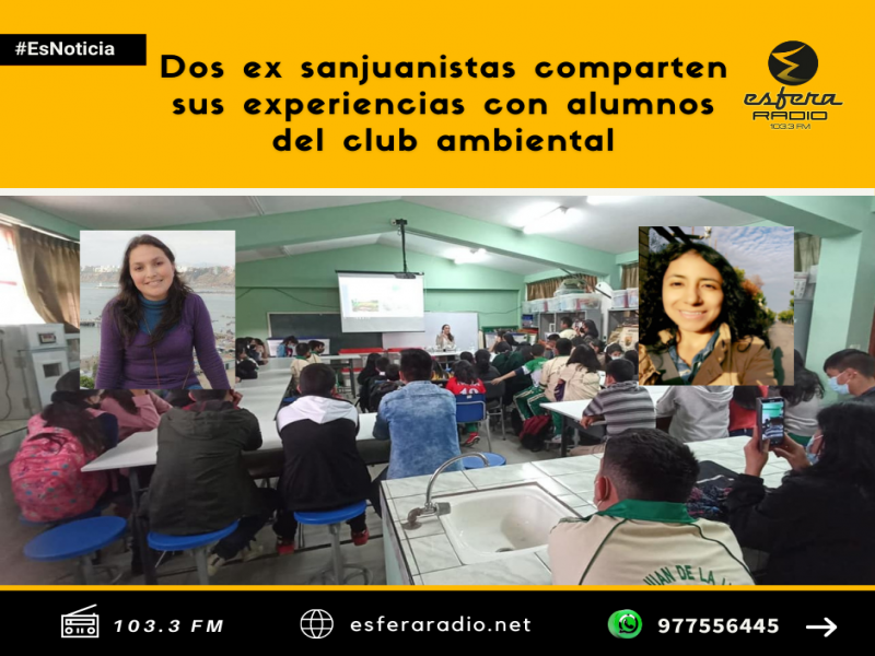 Dos ex sanjuanistas comparten sus experiencias con alumnos del club ambiental