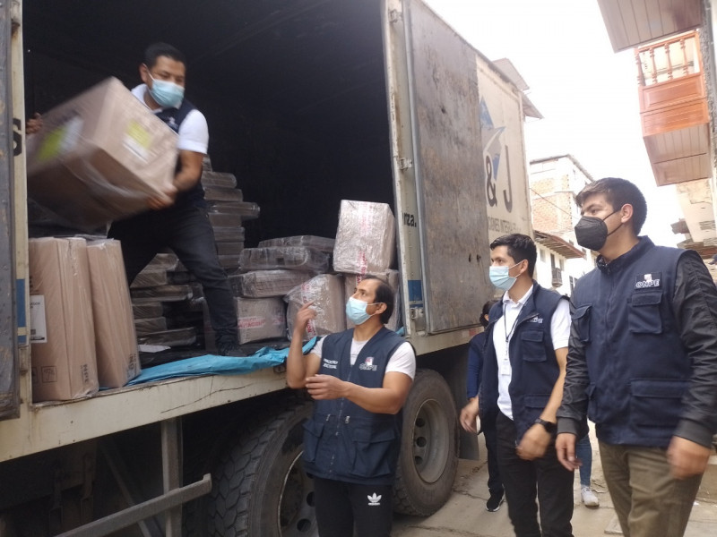 ODPE Chachapoyas recibe material electoral