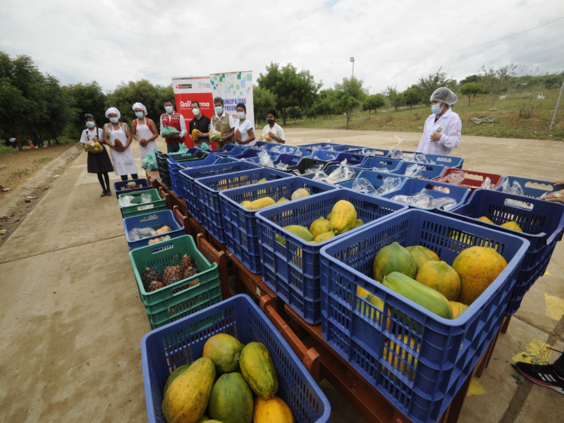 Qali warma impulsó la compra de más de 20 toneladas de alimentos frescos para complementar alimentación escolar
