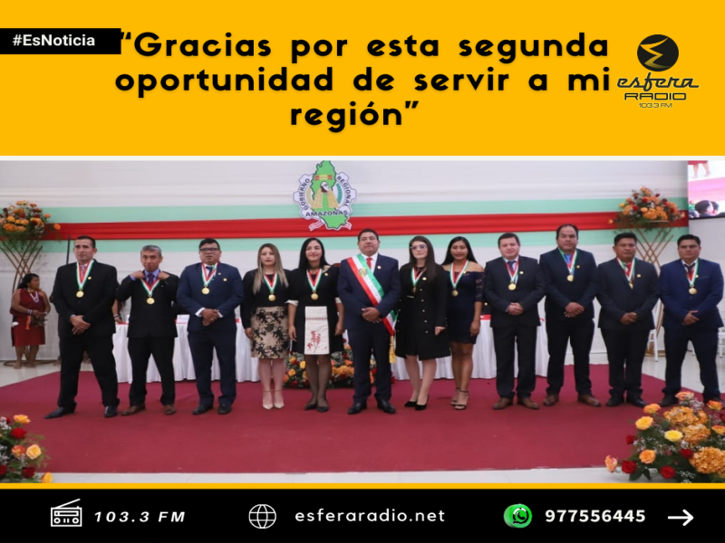 Gilmer Horna: “Gracias por esta segunda oportunidad de servir a mi región”