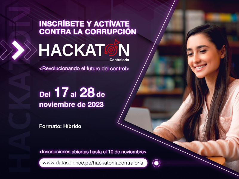Contraloría culminará inscripciones para hackatón “Revolucionando el futuro del control” el 10 de noviembre