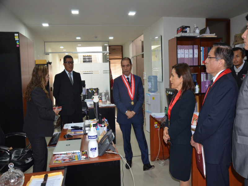 Jefe de la Anc-Pj, Roberto Palacios Bran, Realiza Visita Judicial Inopinada a la Corte Superior de Justicia de Amazonas