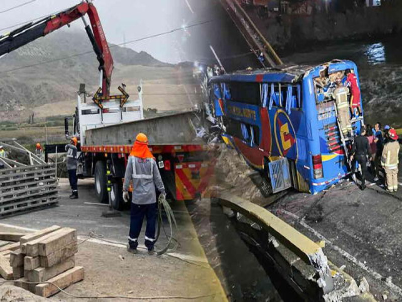 "INICIAN INSTALACIÓN DE PUENTE PROVISIONAL TRAS TRAGEDIA EN CHANCAY BUSCAN RESTABLECER EL TRÁNSITO, SEGÚN MTC"