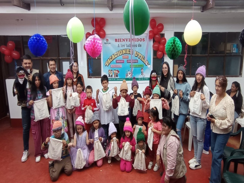 Niños felices llegaron al final de sus Vacaciones Útiles 2025 en la Beneficencia.